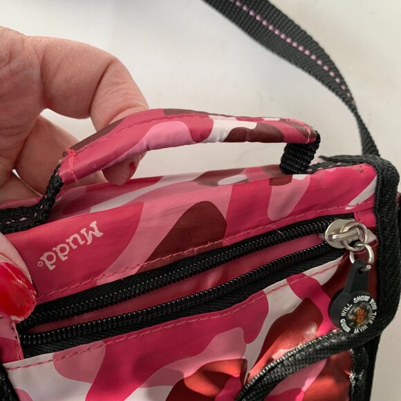 MUDD VINTAGE 90s HAND PINK CAMO CROSSBODY BAG PURSE Y2K LIMITED EDITION NYLON - Picture 9 of 13